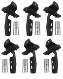 OE Xtreme Side Steps Mounting Brackets Only Textured Black 2018-2026 Jeep Wrangler Go Rhino