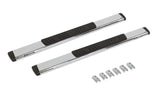 5 Inch OE Xtreme Low Profile SideSteps With Mounting Bracket Kit Polished Stainless Steel 2007-2018 Silverado/Sierra 150/2500 HD Go Rhino