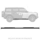 5 Inch OE Xtreme Low Profile SideSteps With Mounting Bracket Kit Textured Black 2021-2025 Ford Bronco Go Rhino