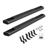 6 Inch OE Xtreme SideSteps With Mounting Bracket Kit Textured Black 2007-2019 Silverado 2500/3500 HD Go Rhino