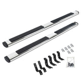 6 Inch OE Xtreme SideSteps With Mounting Bracket Kit Polished Stainless Steel 2019-2026 Silverado/Sierra 1500/2500 HD Go Rhino