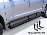 6 Inch OE Xtreme Composite SideSteps Kit 80 Inch Long Black + Brackets Black 2007-2021 Toyota Tundra Go Rhino