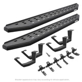 RB20 Running Boards With Mounting Brackets & 2 Pairs of Drop Steps Kit Textured Black 2019-2026 Silverado/Sierra 1500/2500 HD Go Rhino