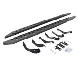 RB10 Slim Line Running Boards With Mounting Brackets Protective Bedliner Coating 2015-2019 Silverado/Sierra 2500 HD Go Rhino