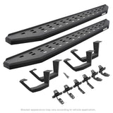 RB20 Running Boards With Mounting Brackets & 2 Pairs of Drop Steps Kit Textured Black 2004-2014 Ford F-150 Go Rhino