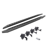 RB10 Slim Line Running Boards With Mounting Brackets Angled Protective Bedliner Coating 2015-2026 Ford F-150/ F-250/F-350 Extended Cab Go Rhino