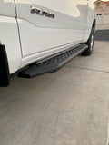 RB20 Running Boards With Mounting Brackets Textured Black 2019-2026 Ram 1500 Go Rhino