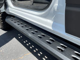 RB10 Slim Line Running Boards With Mounting Brackets Angled Textured Black 2019-2026 Ram 1500 Go Rhino