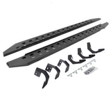 RB10 Slim Line Running Boards With Mounting Brackets Angled Textured Black 2019-2026 Ram 1500 Go Rhino