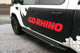 RB10 Slim Line Running Boards With Mounting Brackets Angled Textured Black 2019-2026 Ram 1500 Go Rhino