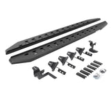 RB20 Slim Line Running Boards With Mounting Brackets Protective Bedliner Coating For 2007-2018 Jeep Wrangler JK Go Rhino