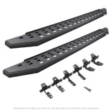 RB20 Running Boards With Mounting Brackets Textured Black 2020-2025 Jeep Gladiator Go Rhino