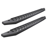 RB20 Running Boards With Mounting Brackets & 1 Pair of Drop Steps Kit Textured Black For 2007-2018 Jeep Wrangler JK Go Rhino