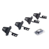V Series V3, RB30 and RB Slim Side Steps Mounting Brackets Only Textured Black For 2007-2018 Jeep Wrangler JK Go Rhino