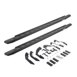 RB30 Running Boards with Mounting Bracket Kit Textured Black 2015-2018 Silverado/Sierra 2500 HD/3500 HD Go Rhino