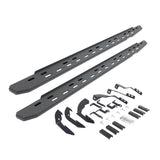 RB30 Slim Line Running Boards with Mounting Bracket Kit Textured Black 2015-2018 Silverado/Sierra 2500 HD/3500 HD Go Rhino