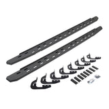 RB30 Slim Line Running Boards with Mounting Bracket Kit Protective Bedliner Coating 2014-2018 Silverado/Sierra 1500/2500 HD Go Rhino