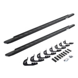 RB30 Running Boards with Mounting Bracket Kit Protective Bedliner Coating 2014-2018 Silverado/Sierra 1500/2500 HD Go Rhino