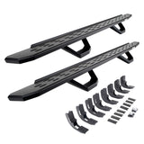 RB30 Running Boards with Mounting Brackets & 2 Pairs of Drops Steps Kit Textured Black 2019-2026 Silverado/Sierra 1500/2500 HD Go Rhino