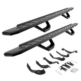 RB30 Running Boards with Mounting Brackets & 2 Pairs of Drops Steps Kit Textured Black 2015-2019 Silverado/Sierra 2500 HD Go Rhino