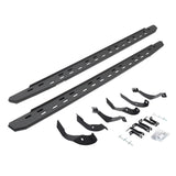 RB30 Slim Line Running Boards with Mounting Bracket Kit Protective Bedliner Coating 2015-2019 Silverado/Sierra 2500 HD Go Rhino