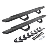 RB30 Running Boards with Mounting Brackets & 2 Pairs of Drops Steps Kit Textured Black 2014-2018 Silverado/Sierra 1500 2015-2018 Silverado/Sierra 2500 HD/3500 HD Go Rhino