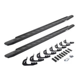 RB30 Running Boards with Mounting Bracket Kit Textured Black 2014-2018 Silverado/Sierra 1500 2015-2018 Silverado/Sierra 2500 HD/3500 HD Go Rhino