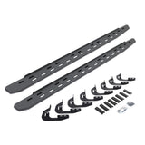 RB30 Slim Line Running Boards with Mounting Bracket Kit Protective Bedliner Coating 2014-2018 Silverado 1500 2015-2018 Silverado/Sierra 2500 HD/3500 HD Go Rhino