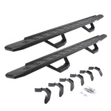 RB30 Running Boards with Mounting Brackets & 2 Pairs of Drops Steps Kit Textured Black 2004-2014 Ford F-150 Go Rhino