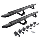 RB30 Running Boards with Mounting Brackets & 2 Pairs of Drops Steps Kit Textured Black 2004-2014 Ford F-150 Go Rhino