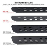 RB30 Running Boards with Mounting Brackets & 2 Pairs of Drops Steps Kit Textured Black 2004-2014 Ford F-150 Go Rhino