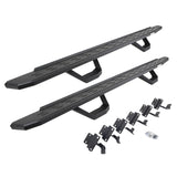 RB30 Running Boards with Mounting Brackets & 2 Pairs of Drops Steps Kit Protective Bedliner Coating 2015-2025 Ford F-150/ F-250/F-350 Go Rhino