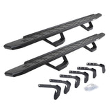 RB30 Running Boards with Mounting Brackets, 2 Pairs Drop Steps Kit Textured Black 1999-2016 Ford F-250/F-350 Go Rhino
