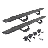 RB30 Running Boards with Mounting Brackets & 2 Pairs of Drops Steps Kit Protective Bedliner Coating 2015-2026 Ford F-150/ F-250/F-350 Go Rhino