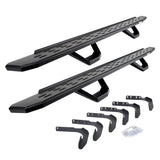 RB30 Running Boards with Mounting Brackets & 2 Pairs of Drops Steps Kit Textured Black 1999-2016 Ford F-250/F-350 Go Rhino