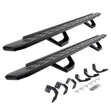 RB30 Running Boards with Mounting Brackets & 2 Pairs of Drops Steps Kit Textured Black 2015-2018 Ram 1500 Go Rhino