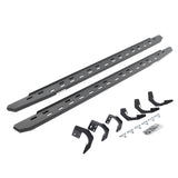 RB30 Slim Line Running Boards with Mounting Bracket Kit Textured Black 2015-2018 Ram 1500 Go Rhino