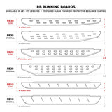 RB30 Running Boards with Mounting Bracket Kit Protective Bedliner Coating 2015-2018 Ram 1500 Go Rhino