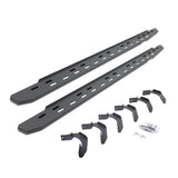 RB30 Slim Line Running Boards with Mounting Bracket Kit Textured Black 2005-2026 Nissan Frontier Go Rhino
