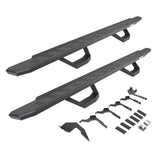 RB30 Running Boards with Mounting Brackets & 2 Pairs of Drops Steps Kit Protective Bedliner Coating 2019-2026 Ford Ranger Go Rhino