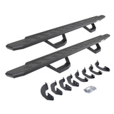 RB30 Running Boards with Mounting Brackets & 2 Pairs of Drops Steps Kit Protective Bedliner Coating 2007-2021 Toyota Tundra Extended Cab Go Rhino