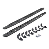 RB30 Slim Line Running Boards with Mounting Bracket Kit Protective Bedliner Coating 2007-2021 Toyota Tundra Crew Cab Go Rhino