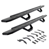RB30 Running Boards W/Brackets, 2 Pairs DropSteps Kit Textured Black 2024-2025 Toyota Tacoma Go Rhino