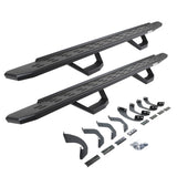 RB30 Running Boards with Mounting Brackets & 2 Pairs of Drops Steps Kit Textured Black 2022-2026 Toyota Tundra Go Rhino