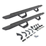 RB30 Running Boards with Mounting Brackets & 2 Pairs of Drops Steps Kit Protective Bedliner Coating 2022-2026 Toyota Tundra Go Rhino