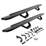 RB30 Running Boards with Mounting Brackets & 2 Pairs of Drops Steps Kit Textured Black 2022-2025 Toyota Tundra Go Rhino