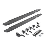 RB30 Running Boards with Mounting Brackets & 2 Pairs of Drops Steps Kit Protective Bedliner Coating For 2007-2018 Jeep Wrangler JK Go Rhino