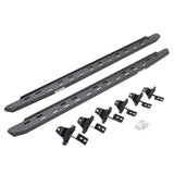 RB30 Slim Line 73 Inch Running Boards with Mounting Bracket Kit Protective Bedliner Coating For 2018-2025 Jeep Wrangler JL Go Rhino