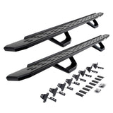 RB30 Running Boards with Mounting Brackets & 2 Pairs of Drops Steps Kit Textured Black 2020-2025 Jeep Gladiator Go Rhino