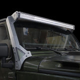 XE Windshield Light Bar Mount Textured Black For 2007-2018 Jeep Wrangler JK Go Rhino